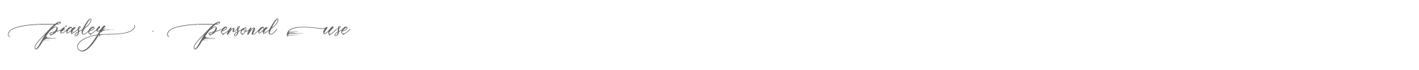 Sample characters Piasley Font